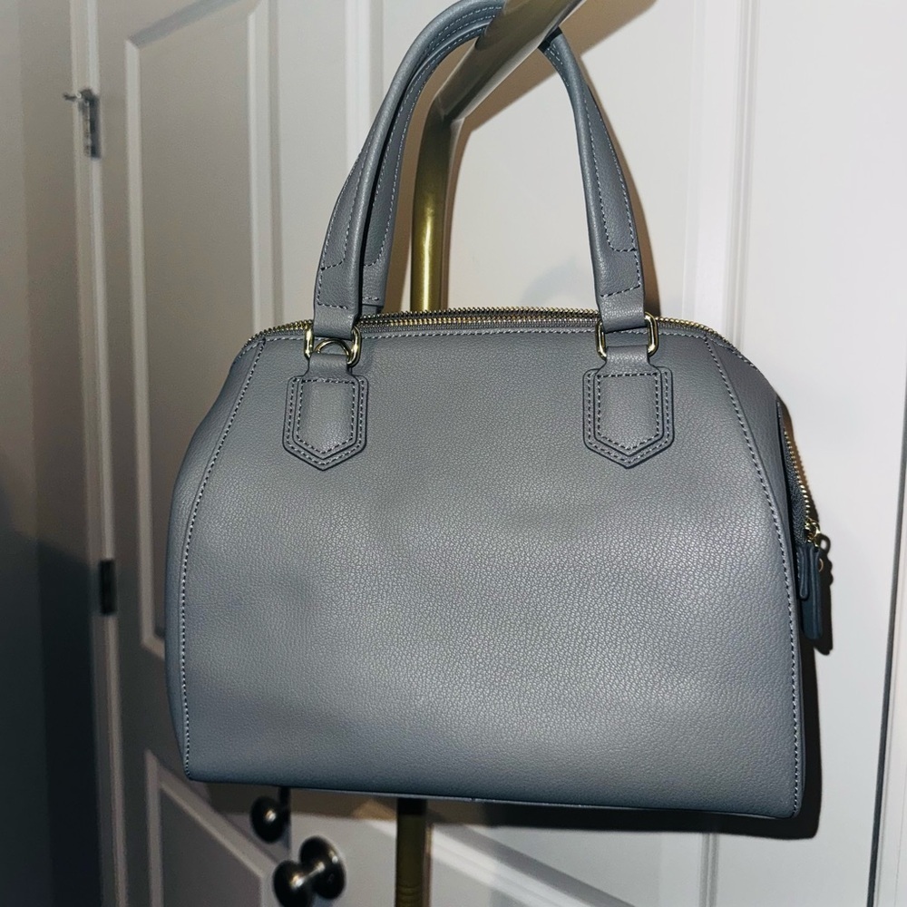 Ora Delphine Gray Satchel with Gold Hardware NWOT